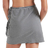 Gingham Seersucker Short Sarong