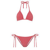 Gingham Seersucker Sabrina Bikini