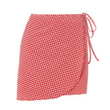 Gingham Seersucker Short Sarong