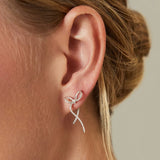 DIAMOND BOW EARRING
