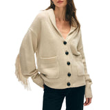 Cashmere Blend Luxe Fringe Coatigan