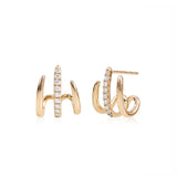 DIAMOND CLAW CAGE EARRINGS