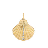 GOLD AND DIAMOND SHELL CHARM
