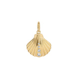 GOLD AND DIAMOND SHELL CHARM