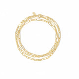 MINI MIXED CHAIN NECKLACE AND TRIPLE WRAP BRACELET