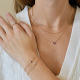 Classique Birthstone Paperclip Bracelet