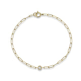 Classique Birthstone Paperclip Bracelet