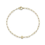 Classique Birthstone Paperclip Bracelet