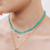 Bohème Faceted Paraiba Opal Rondelle Necklace