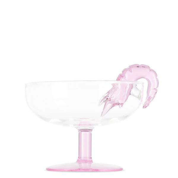 PRAWN COCKTAIL COUPE CLEAR/PINK