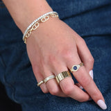 DIAMOND EVIL EYE CUBAN LINK RING