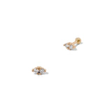 TWO-STEP EARRING - FLAT BACK