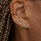 TWO-STEP EARRING - FLAT BACK