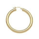 14K Thick Gold Hoops