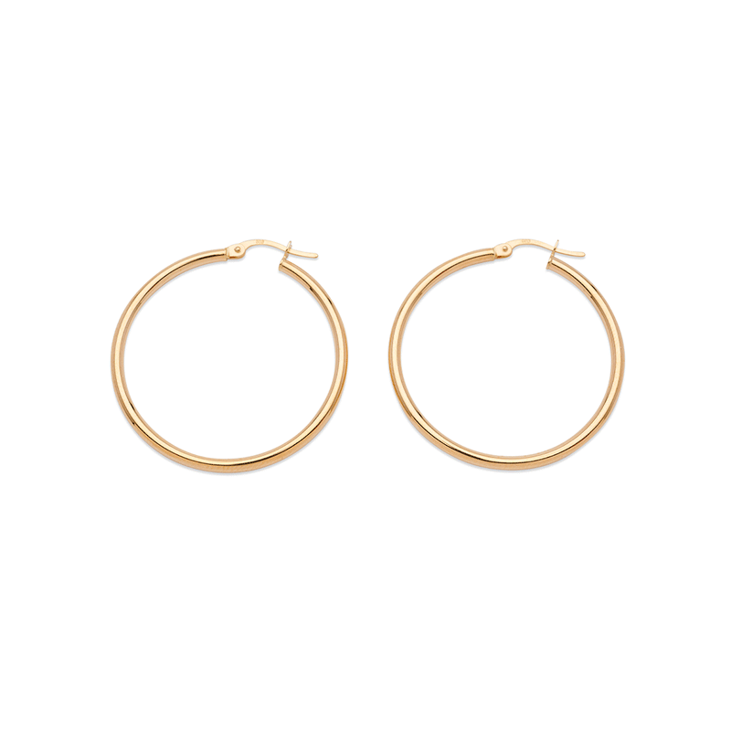 14K Thin Gold Hoops