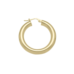 14K Thick Gold Hoops