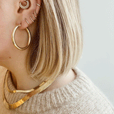 14K Thick Gold Hoops