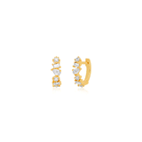 MULTI FACETED DIAMOND MINI HUGGIE