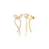 DIAMOND BOW EARRING