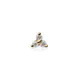 Diamond Trinity Threaded Stud Earring