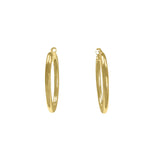 14K Thick Oval Hoops