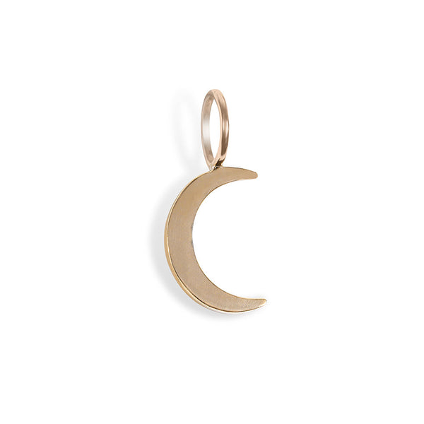 SOLID GOLD CRESCENT MOON CHARM