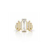 14K GOLD ART DECO STATEMENT RING