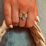14K GOLD ART DECO STATEMENT RING