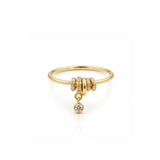 14K GOLD DANCING DIAMOND RONDELLE RING