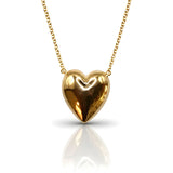 14K GOLD PUFFY HEART NECKLACE