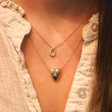 14K GOLD PUFFY HEART NECKLACE