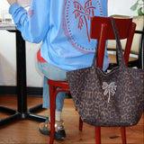 LEOPARD PALM TOTE
