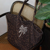 LEOPARD PALM TOTE
