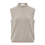 WOOL CASHMERE SLEEVELESS TURTLENECK
