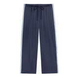 SILK STRIPE CROP PANT