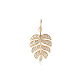 SMALL DIAMOND MONSTERA LEAF CHARM