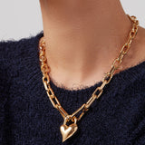 Padlock Heart Pendant Necklace