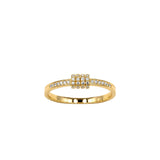 14K SOLID GOLD DIAMOND RONDELLE STYLE RING