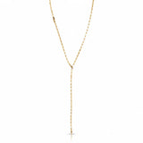 14K SOLID GOLD VALENTINO LARIAT NECKLACE