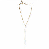 14K SOLID GOLD VALENTINO LARIAT NECKLACE