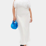 Boheme Slip Dress with  Feathers