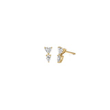 DIAMOND HEART DROP EARRINGS