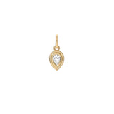 Groovy Diamond Pear Hinged Charm - Lab Grown