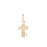 Groovy Cross Hinged Charm