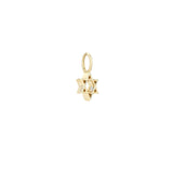 Diamond Star of David Mini Bead Charm