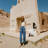 HARLAN EMBROIDERED KICKED HEEL ANKLE BOOT