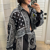 BANDANA CROPPED SHIRT