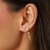 DIAMOND PILLOW STUD EARRING