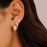 DIAMOND PILLOW STUD EARRING