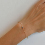 CLASSIQUE BLUE TOPAZ BIRTHSTONE PAPERCLIP BRACELET